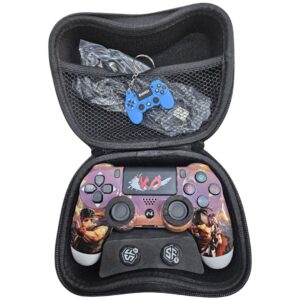 PlayX PS4 Controller Combo Kit – Themed Controller + Carry Case + Accessories Pack