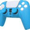 PS5 CONTROLLER SILICON - BLUE with Thumb Grips | Anti-slip Grip