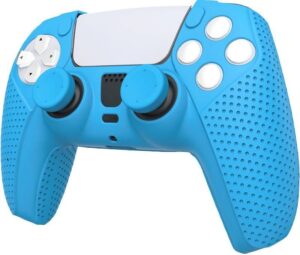 dobe-silicone-protective-kit-p5-0559-for-playstation-5-dualsense-original-imahgsy8ywmzc9vs PS5 CONTROLLER SILICON - BLUE with Thumb Grips | Anti-slip Grip