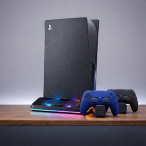 PS5 Accessories Combo Pack – 2 Silicone Covers + Dust Cover + Cooling Stand (Value Bundle Deal)