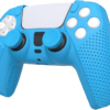 PS5 CONTROLLER SILICON - BLUE with Thumb Grips | Anti-slip Grip