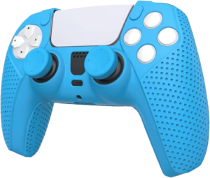 PS5 CONTROLLER SILICON - BLUE with Thumb Grips | Anti-slip Grip