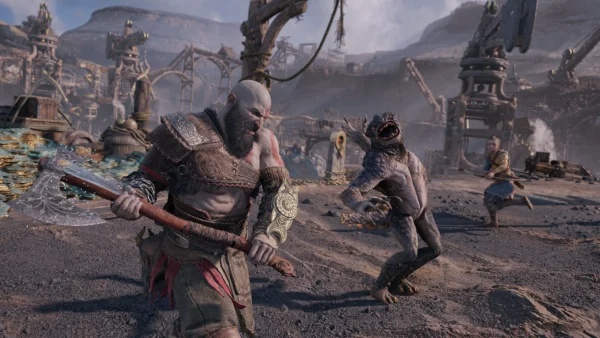 god-of-war-ragnarok-pc-screenshot-pitmine-combat-01-en-10may24 God of War (PlayStation Hits) – PS4 Game