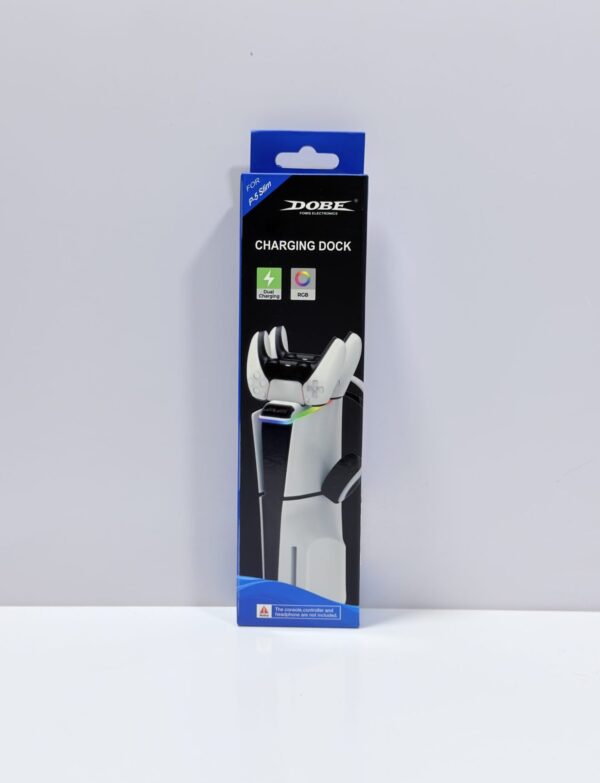IMG_0487.JPG-scaled-e1785578736620 DOBE Charging Dock for PS5 Slim DualSense Controllers – Dual Charging with RGB Light