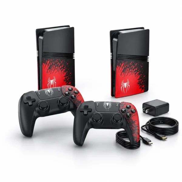 GS5 Pro Spider-Man Edition – Retro Gaming Console with Wireless Controllers
